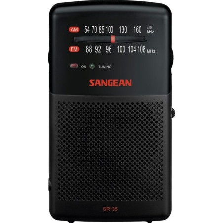 Sangean sr-35 negro radio de bolsillo fm/am altavoz integrad