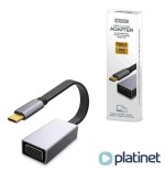 Platinet adaptador multimedia type-c a vga 1080 60