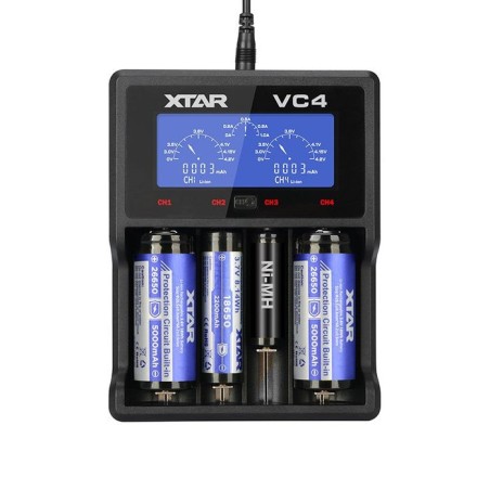 Xtar cargador pantalla lcd baterias ion-litio/ni-m