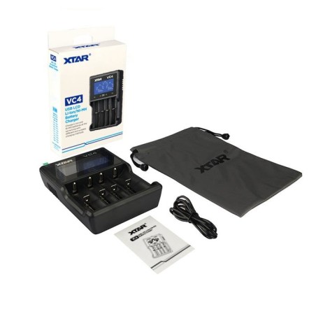 Xtar cargador pantalla lcd baterias ion-litio/ni-m