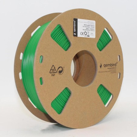 Gembird bobina de filamento petg 1.75mm 1kg verde