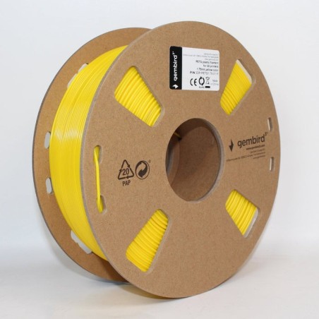 Gembird bobina de filamento petg 1.75mm 1kg amarillo