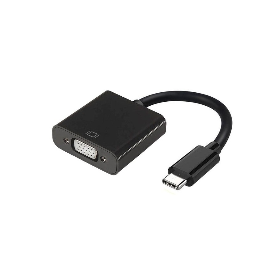 Aisens conversor usb-c a vga - usb-c/m-hdb15/h - 15cm - negro