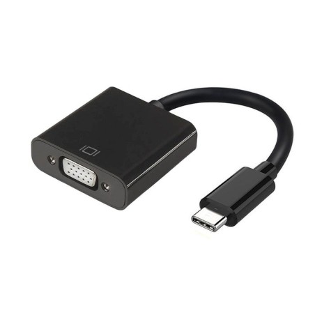Aisens conversor usb-c a vga - usb-c/m-hdb15/h - 15cm - negro