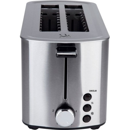 Tostadora de pan jata tt1046 1400w cuerpo acero inox 2 ranuras 255*40mm 5 posiciones tostado pulsador parada voluntaria