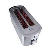Tostadora de pan jata tt1046 1400w cuerpo acero inox 2 ranuras 255*40mm 5 posiciones tostado pulsador parada voluntaria