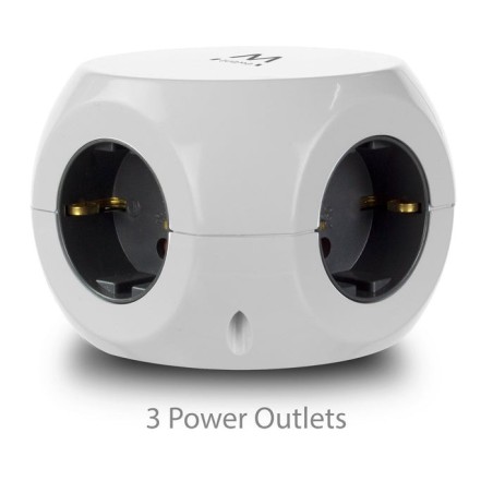 Ewent ew3939 regleta cubo 3 tomas/3 usb blanco