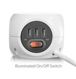 Ewent ew3939 regleta cubo 3 tomas/3 usb blanco