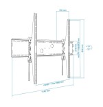 Tooq soporte fijo de pared para tv de 60"-100" - inclinable - peso max 130kg - vesa 1000x800mm - negro