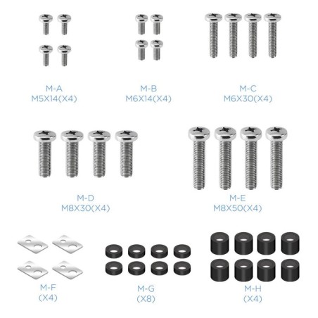 Tooq soporte fijo de pared para tv de 60"-100" - inclinable - peso max 130kg - vesa 1000x800mm - negro