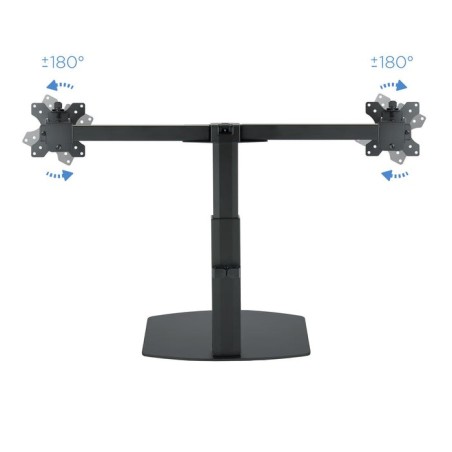 Tooq soporte de mesa para 2 monitores de 17"-27" - regulacion de altura por piston de gas - gestion de cables - peso