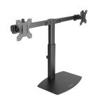 Tooq soporte de mesa para 2 monitores de 17"-27" - regulacion de altura por piston de gas - gestion de cables - peso