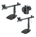 Tooq soporte de mesa para 2 monitores de 17"-27" - regulacion de altura por piston de gas - gestion de cables - peso