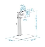 Tooq soporte de mesa para monitor de 17"-32" - regulacion de altura por piston de gas - gestion de cables - peso max