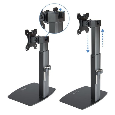 Tooq soporte de mesa para monitor de 17"-32" - regulacion de altura por piston de gas - gestion de cables - peso max