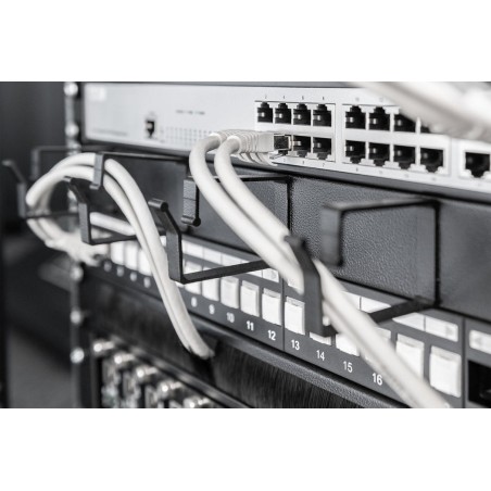 Digitus pasa cables panel 1he 5x 40x60mm negro