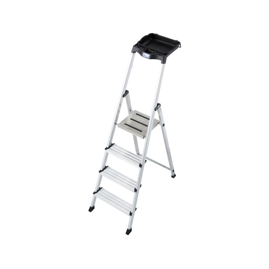 Escalera 4 peldaños de aluminio krause secury 126528