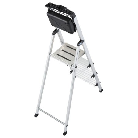 Escalera 4 peldaños de aluminio krause secury 126528