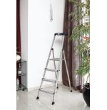 Escalera 4 peldaños de aluminio krause secury 126528