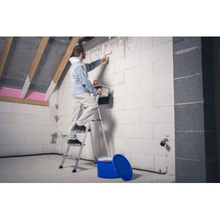 Escalera 4 peldaños de aluminio krause secury 126528