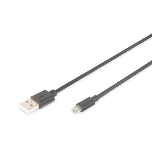 Digitus cable usb 2.0 a micro usb 1.80m negro ak-300110-018-s