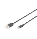 Digitus cable usb 2.0 a micro usb 1.80m negro ak-300110-018-s