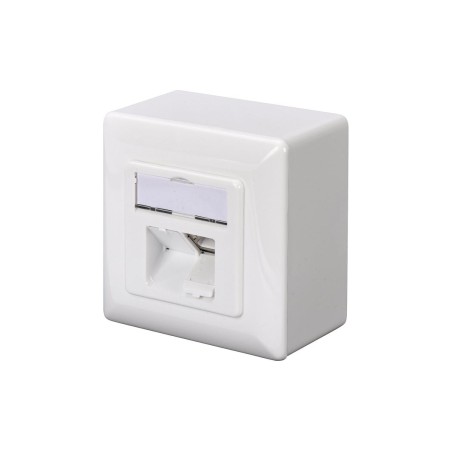 Digitus roseta de superficie cat6a x2 rj45 blanco  dn-9007-s-1