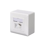 Digitus roseta de superficie cat6a x2 rj45 blanco  dn-9007-s-1