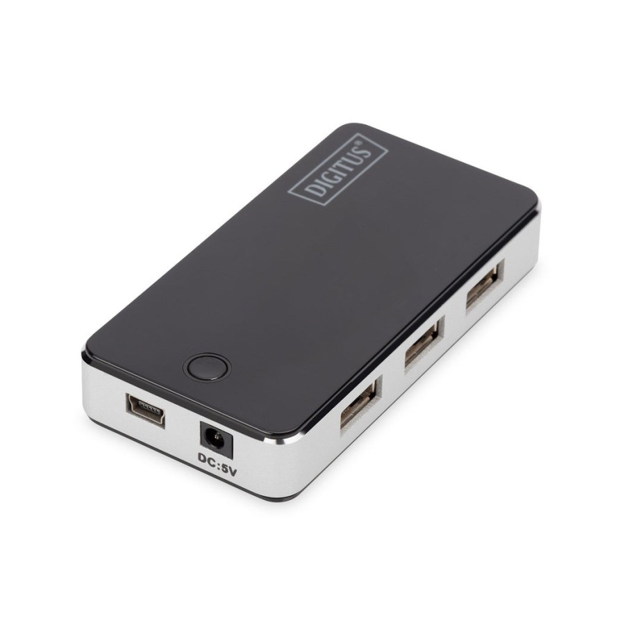 Digitus hub 7port usb 2.0 alimentado negro da-70222