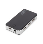 Digitus hub 7port usb 2.0 alimentado negro da-70222