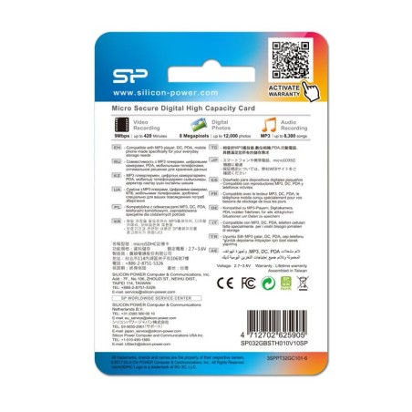 Silicon power micro sd 32gb sdhc cl10 con adaptador sp032gbsth010v10sp