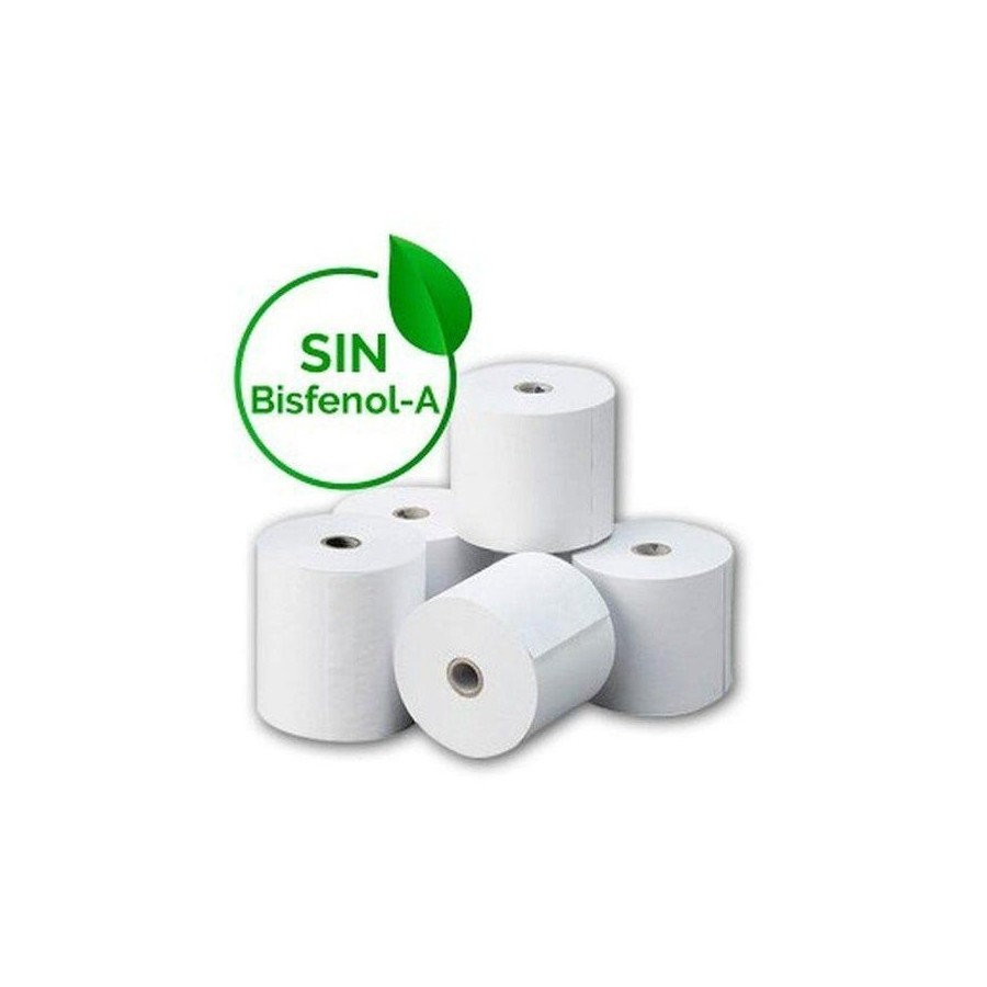 Rollos papel térmico 80*60mm paquete de 8 unidades libres de bisfenol a