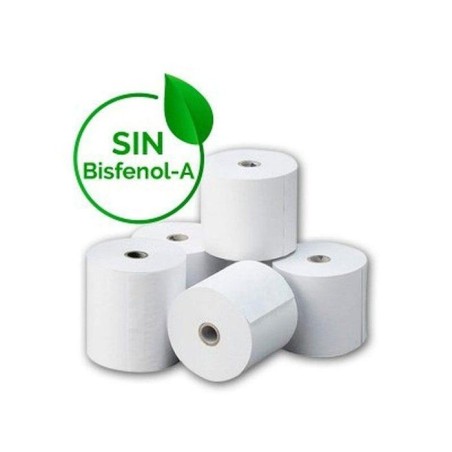 Rollos papel térmico 80*60mm paquete de 8 unidades libres de bisfenol a