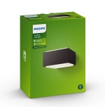 Aplique e27 negro hedgehog philips