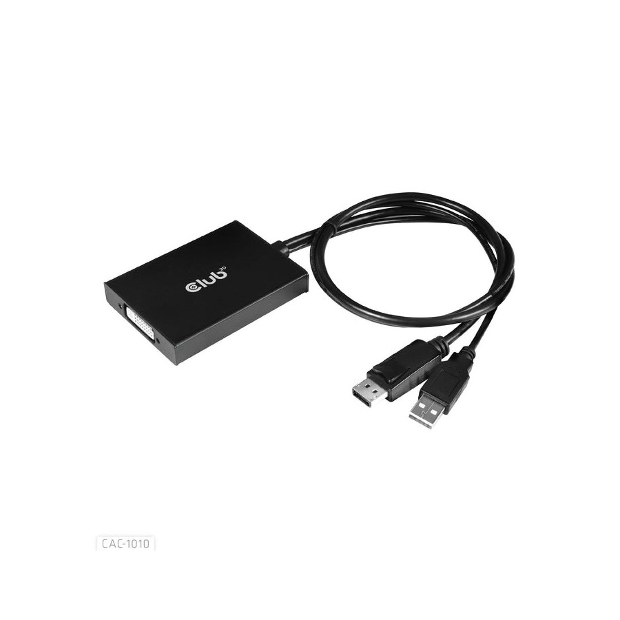 Club3d cac-1010 displayport/usb dvi-i daul link negro, blanco
