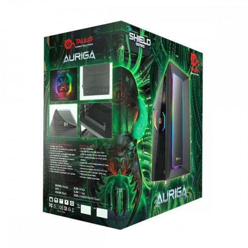 Caja pc talius atx gaming auriga cristal templado usb 3.0