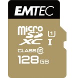 Emtec micro sd 128gb sdxc u1 cl10 gold + ecmsdm128gxc10gp