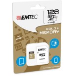 Emtec micro sd 128gb sdxc u1 cl10 gold + ecmsdm128gxc10gp