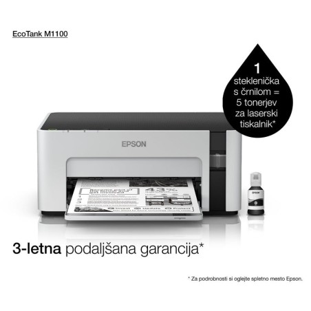 Impresora de inyección de tinta epson ecotank m1100 1440 x 720 dpi a4