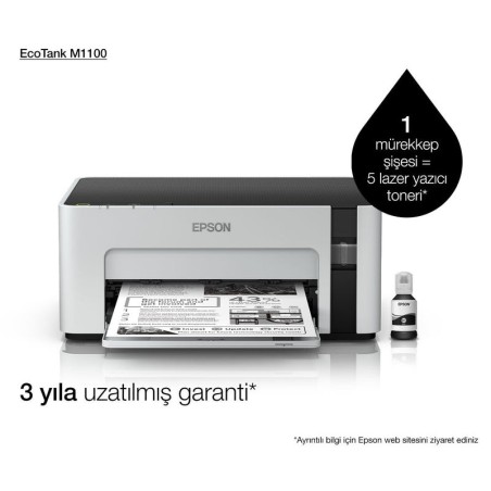 Impresora de inyección de tinta epson ecotank m1100 1440 x 720 dpi a4