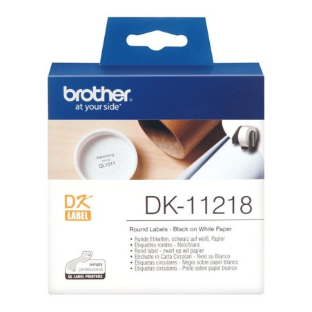 Etiquetas termicas redondas brother dk11218 24mm x 24mm para 1000 etiquetas