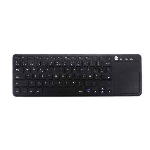 Teclado español coolbox inalambrico negro 2.4ghz touchpad multitactil