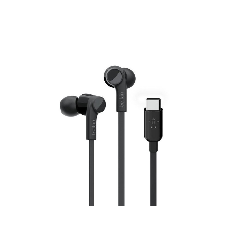 Belkin auriculares con conector usb-c negro
