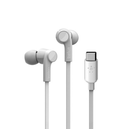 Belkin auriculares in-ear con conector usb-c blanco