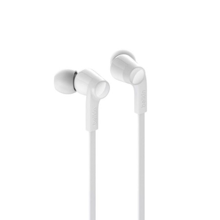 Belkin auriculares in-ear con conector usb-c blanco