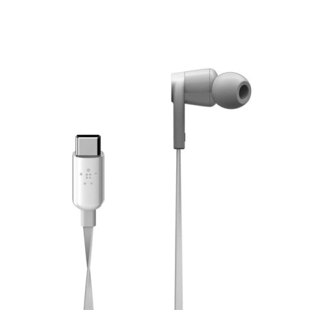 Belkin auriculares in-ear con conector usb-c blanco