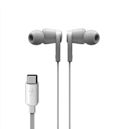 Belkin auriculares in-ear con conector usb-c blanco