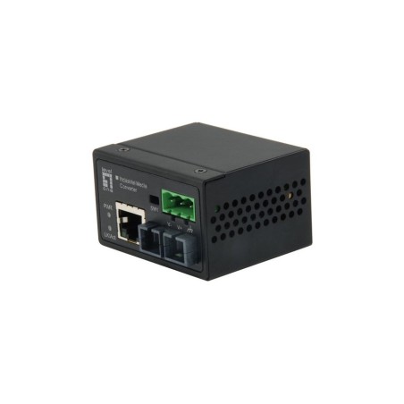 Conversor de medios level one rj45 a sc mono modo industrial iec-4301