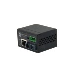 Conversor de medios level one rj45 a sc mono modo industrial iec-4301