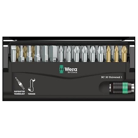 Wera bit-satz bit-check 30 universal 1, 1/4" 05056440001